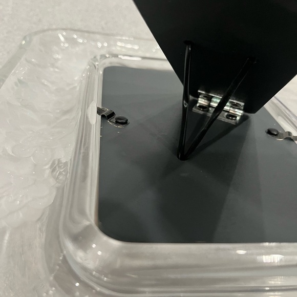 Crystal Clear Studio Glass Picture Frame 4x6 Japan VTG Clear Frosted Photo - Picture 4 of 6